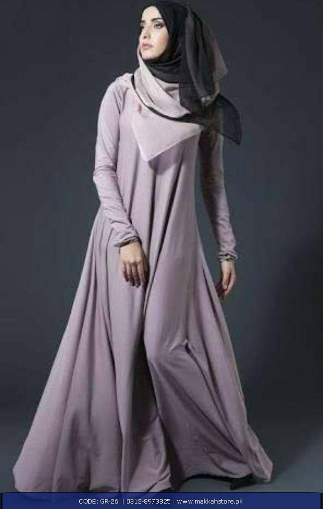 TURKISH LIGHTGREY ZIPPER ABAYA