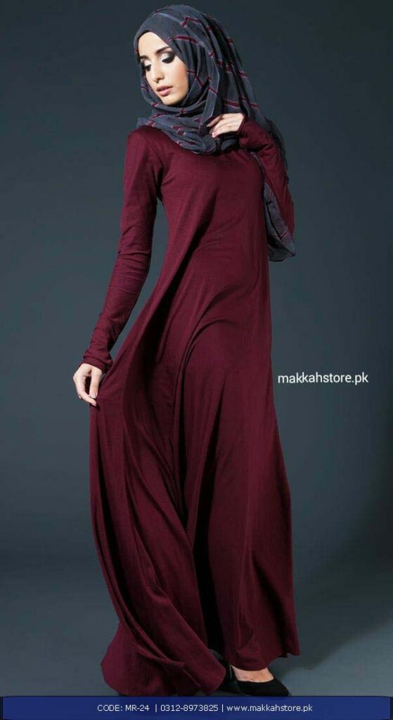 TURKISH MAROON FLARE ABAYA
