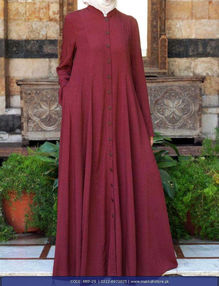 TURKISH RED FRONT ABAYA